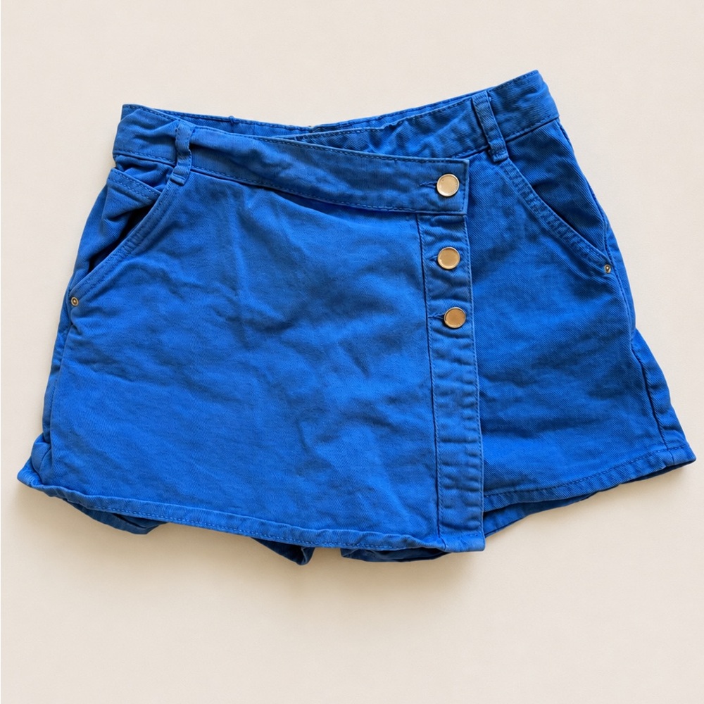 Zara Blue Denim Women's Button-Front Skort